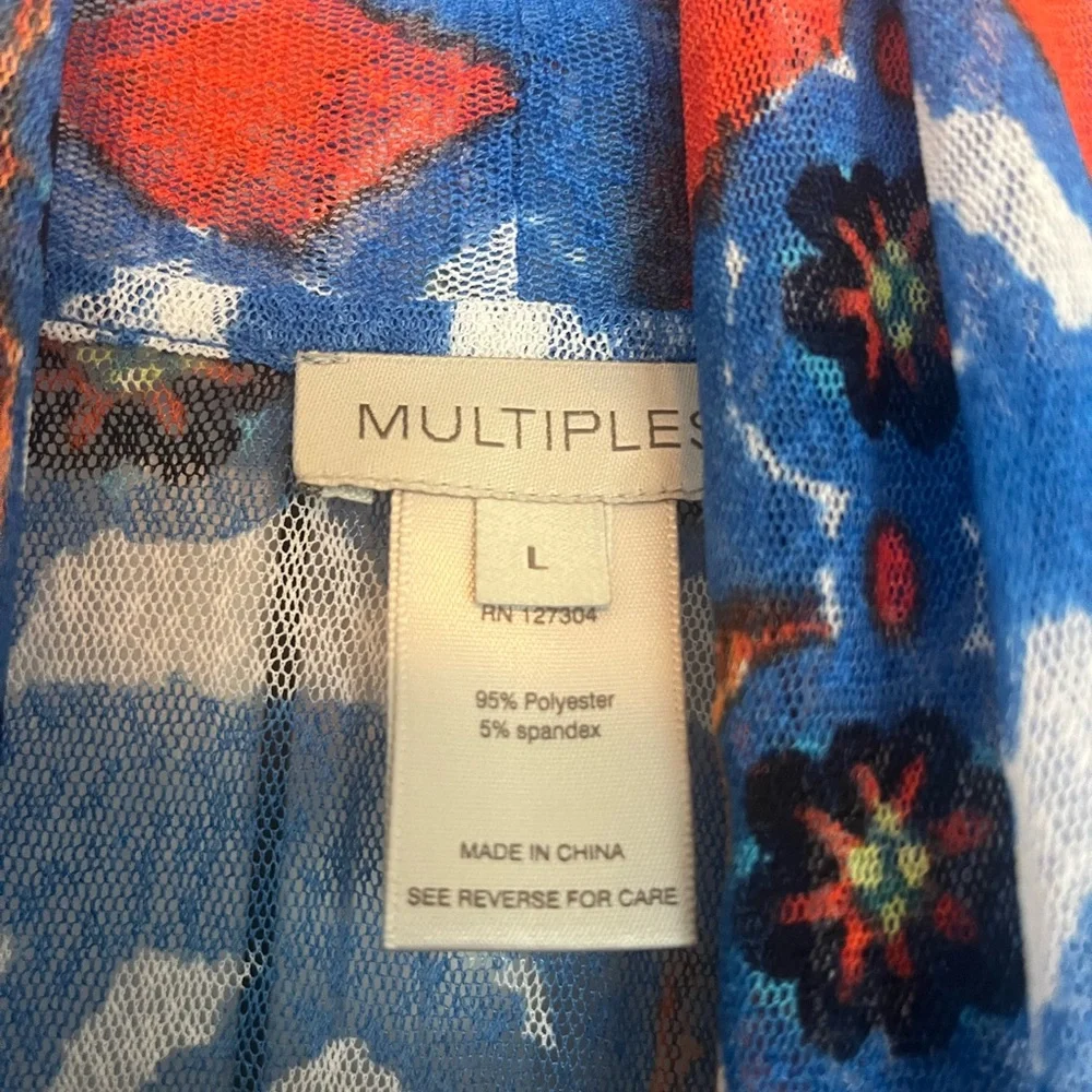 Multiples high low double flounce  Open Kimono large.  Boho.  Playful